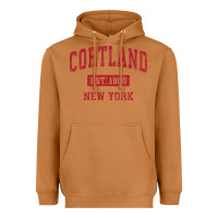 Meerkat Cortland New York NY Vintage Sports Design Red Design Sweat Heavyweight Hoodie - longCreatives