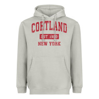 Moon Dust Cortland New York NY Vintage Sports Design Red Design Sweat Heavyweight Hoodie - longCreatives