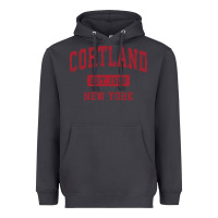 Smoke Cortland New York NY Vintage Sports Design Red Design Sweat Heavyweight Hoodie - longCreatives