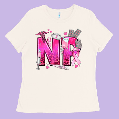 Breast Cancer Np Nurse Practitioner Ladies Tee Designed By Texasbilliewilder