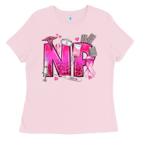Bubblegum Pink breast cancer np nurse practitioner Ladies Tee - texasbilliewilder