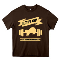Chocolate Brown Sloth s Gym Heavy Core Tee - Bettercallsaul