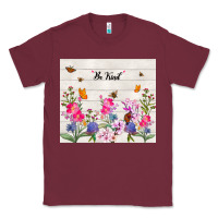 Burgundy be kind wildflower Classic Tee - TumblerDesignByShophia