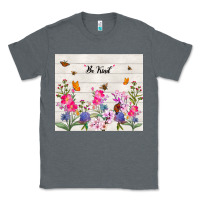 Charcoal Heather be kind wildflower Classic Tee - TumblerDesignByShophia