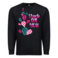 Black stuck on you cactus Premium Sweatshirt - BarkalooDesign