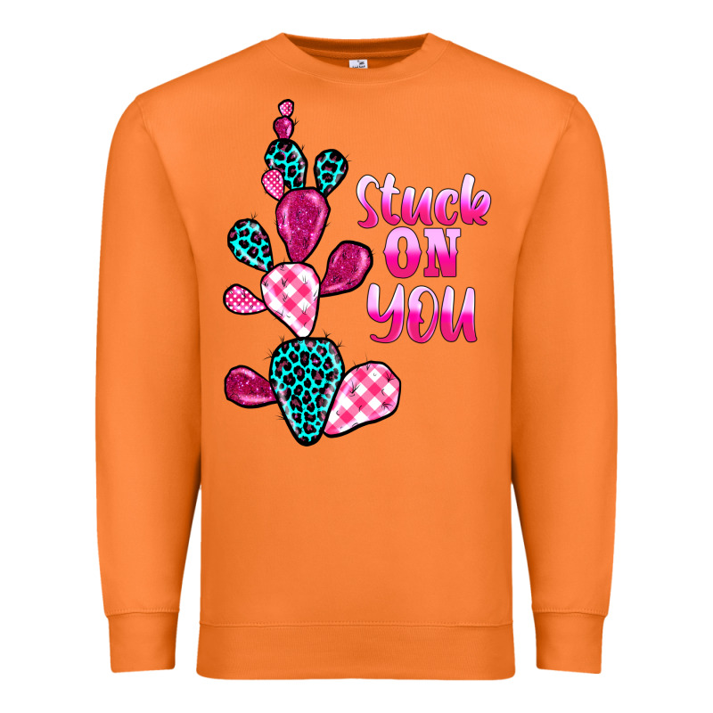 Stuck On You Cactus Premium Sweatshirt by BarkalooDesign | Teevron