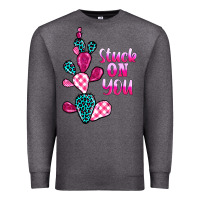 Charcoal Heather stuck on you cactus Premium Sweatshirt - BarkalooDesign