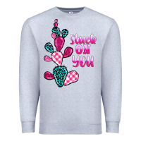 Heather Grey stuck on you cactus Premium Sweatshirt - BarkalooDesign