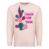 Pale Pink stuck on you cactus Premium Sweatshirt - BarkalooDesign