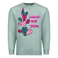 Seafoam stuck on you cactus Premium Sweatshirt - BarkalooDesign