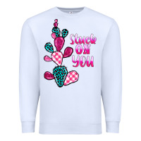 White stuck on you cactus Premium Sweatshirt - BarkalooDesign