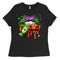 Black Halloween lips Ladies Tee - NancyCooperArtShop