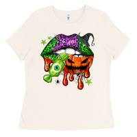 Bone Halloween lips Ladies Tee - NancyCooperArtShop