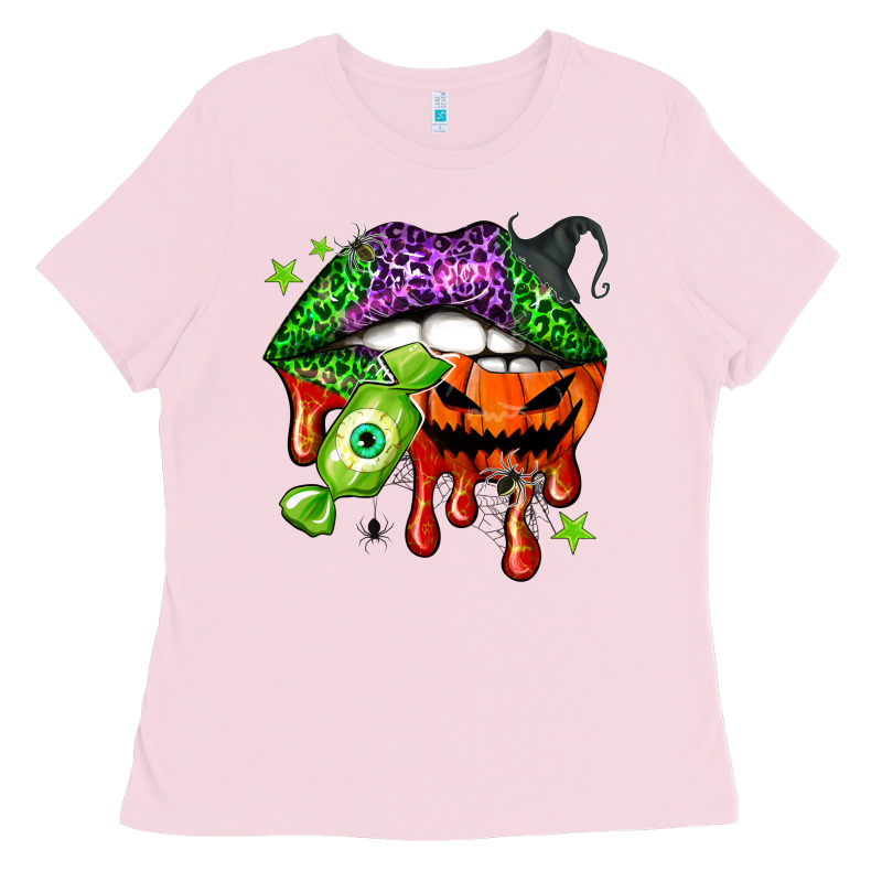 Halloween Lips Ladies Tee by NancyCooperArtShop | Teevron