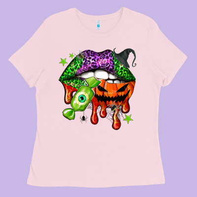 Halloween Lips Ladies Tee Designed By Nancycooperartshop