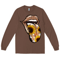 Chestnut Leopard Sunflower Tongue Long Sleeve Tee - Jasminsmagicworld