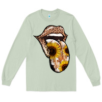 Matcha Leopard Sunflower Tongue Long Sleeve Tee - Jasminsmagicworld