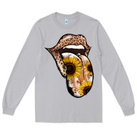 Moon Dust Leopard Sunflower Tongue Long Sleeve Tee - Jasminsmagicworld