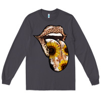 Smoke Leopard Sunflower Tongue Long Sleeve Tee - Jasminsmagicworld
