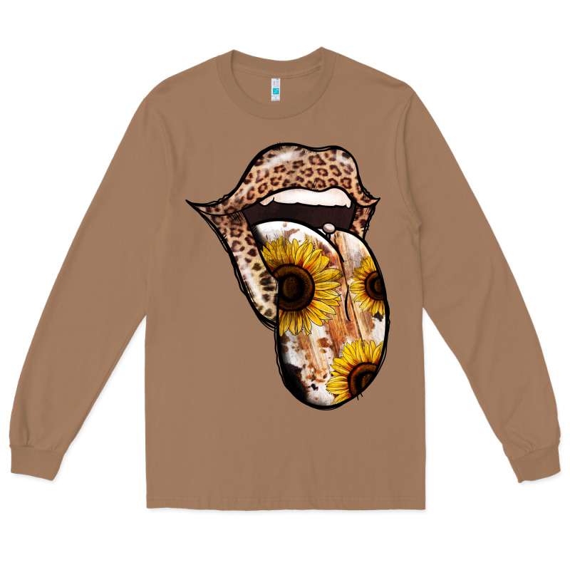 Leopard Sunflower Tongue Long Sleeve Tee by Jasminsmagicworld | Teevron