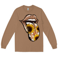 Toasted Coconut Leopard Sunflower Tongue Long Sleeve Tee - Jasminsmagicworld
