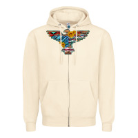 Sandshell thunderbird with usa flag and sunflowers Zipper Hoodie - Artiststas