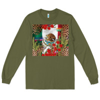 Army Green Mexico flag Long Sleeve Tee - FaDigitalArtStudio