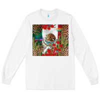 White Mexico flag Long Sleeve Tee - FaDigitalArtStudio