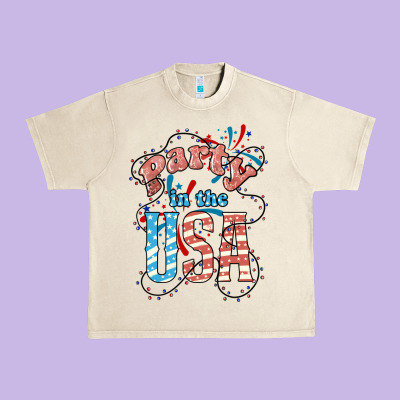 Party In The Usa 4th Of July Urban Heavy Tee Designed By Howdyjamesfarm