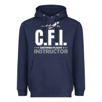 Navy CFI CFI Certified Flight Pilot Gift CFI Flying Instructor Heavyweight Hoodie - longCreatives