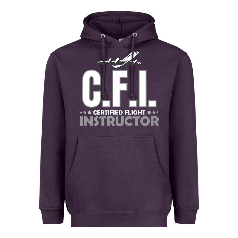 Cfi Cfi Certified Flight Pilot Gift Cfi Flying Instructor Heavyweight Hoodie by longCreatives | Teevron