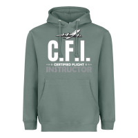 Sage CFI CFI Certified Flight Pilot Gift CFI Flying Instructor Heavyweight Hoodie - longCreatives