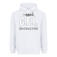 White CFI CFI Certified Flight Pilot Gift CFI Flying Instructor Heavyweight Hoodie - longCreatives