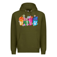 Army Green Easter Coffee Premium Hoodie - CowhideDigitalArt