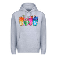 Heather Grey Easter Coffee Premium Hoodie - CowhideDigitalArt