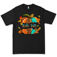 Black pumpkin hello fall Premium Tee - NancyCooperArtShop