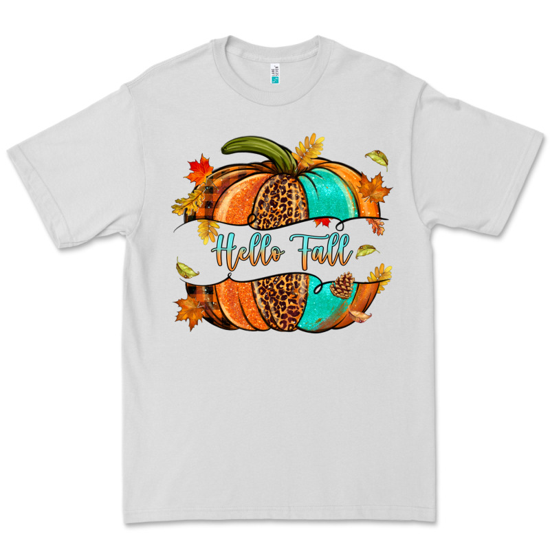 Pumpkin Hello Fall Premium Tee by NancyCooperArtShop | Teevron