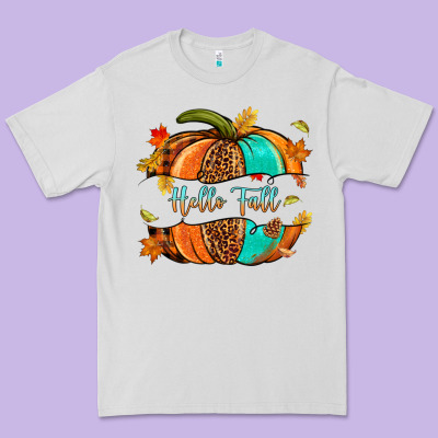 Pumpkin Hello Fall Premium Tee Designed By Nancycooperartshop