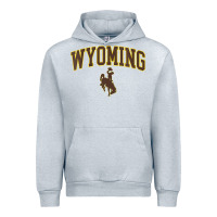 Heather Grey Womens Wyoming Cowboys Apparel Fan Favorite Arch Urban Hoodie - longCreatives