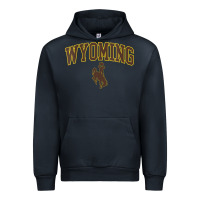 Navy Womens Wyoming Cowboys Apparel Fan Favorite Arch Urban Hoodie - longCreatives