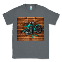 Charcoal Heather woodgrain motorcycle Classic Tee - TumblerDesignByShophia