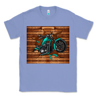 Colony Blue woodgrain motorcycle Classic Tee - TumblerDesignByShophia