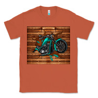 Copper woodgrain motorcycle Classic Tee - TumblerDesignByShophia