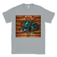 Heather Grey woodgrain motorcycle Classic Tee - TumblerDesignByShophia