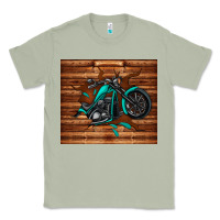 Matcha woodgrain motorcycle Classic Tee - TumblerDesignByShophia