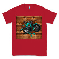 Red woodgrain motorcycle Classic Tee - TumblerDesignByShophia