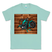 Seafoam woodgrain motorcycle Classic Tee - TumblerDesignByShophia