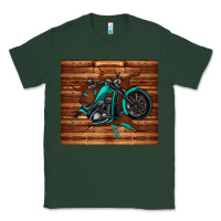 Sports Green woodgrain motorcycle Classic Tee - TumblerDesignByShophia