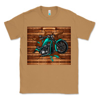 Toasted Coconut woodgrain motorcycle Classic Tee - TumblerDesignByShophia