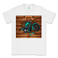 White woodgrain motorcycle Classic Tee - TumblerDesignByShophia